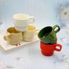 Taza apilable de red de alto valor de color, linda, esmaltada en color caramelo, regalo de vacaciones, exportación de comercio exterior, taza de cerámica
