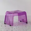 Banheiro Pequeno Banquinho de Plástico Transparente para Crianças e Adultos Doméstico Pequeno Banco Multifuncional Banquinho de Cristal Espesso Liso Banquinho Baixo