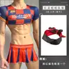 Lóbulo Lencería Sexy Juego de Rol Rojo y Azul Uniforme de Animadora Provocativo Camisón Transparente Deseo Puro Uniforme de Batalla Sin Eliminación
