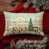 Exportación Transfronteriza Especializada en Escena de Nieve Navideña Patrón de Cascanueces Impreso Decoración del Hogar 50*30 Funda de Cojín Lumbar