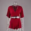Estilo Europeu e Americano 2026 Tricô Solto, Macio, Respirável Manga Curta Shorts Verão Pijama Fino para Mulheres Atravessando Fronteiras Roupa de Casa Atacado