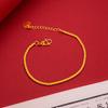 Pulseira Requintada Banhada a Ouro de Ouro Falso, Vários Designs da Moda, Peixinho, Trevo da Sorte, Osso de Cobra, Pulseira Fina Torcida Caixa Fornecimento