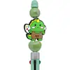 Dinossauro Fofo Pequeno Cola Macia de PVC Caneta com Contas Contas Desenho Animado Cola Macia de PVC Contas Focais Contas Soltas Caneta Esferográfica DIY Contas