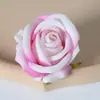 Simulação Pequenas Cabeças de Flor Rosa de Flanela Cerimônia de Casamento Cena de Carro de Casamento Decoração de Hotel Parede de Flores Arco Flores de Seda Atacado