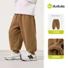 Pantalones Esponjosos Familia Dudu Pantalones Forrados de Felpa para Niños Pantalones de Invierno para Niños Pantalones Largos Gruesos y Cálidos para Niñas Moda Infantil