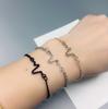 E064 Versión coreana de pulsera simple de ECG de onda rayo latido del corazón frecuencia de latidos del corazón productos de puesto al por mayor