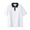 Comercio Exterior Amazon Europeo y Americano 240g Grueso Libra Estilo Preppy Contraste Media Cremallera Marca de Moda Cuello Camisero Manga Corta Camisa Polo en Stock