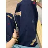 Jeans de Pierna Ancha Bordados con Parches Retro Americano para Mujer, Nuevos Pantalones Casuales Sueltos de Otoño con Caída hasta el Suelo