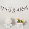 Bandera de feliz cumpleaños decoración de fiesta diseño de escena niño y niña de un año accesorios para fotos infantiles bandera colorida