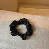 Elástico de Cabelo Simples Versátil de Cor Sólida com Babado Corda de Cabelo Pleateada Elegante de Alta Elasticidade para Rabo de Cavalo Coque