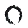 Elegante diadema de peine plisado de lunares para mujer, de alta gama, elegante, moderno, voluminoso, accesorio para el cabello de diadema de corona alta