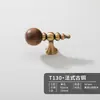 Alça de latão Novo estilo antigo chinês porta de armário guarda-roupa sapateira móveis estilo minimalista francês nogueira alça longa