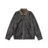 Chaqueta de Cuero para Hombre Estilo Retro Japonés Solapa Ropa de Trabajo Versátil Casual de Moda Marca Simple Tallas Grandes Pareja Otoño 2025