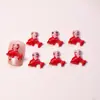 Hola Año Nuevo Hello Kitty Rojo Estilo Japonés Dibujos Animados Joyería para Uñas Resina Estéreo Gato Kt Aretes DIY Accesorios para Uñas