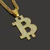 Moda hipster hip-hop joyería explosiones de Amazon personalidad letra B Diamante Collar con colgante para hombre