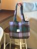 518690 Novedad Otoño e Invierno Bolso de Hombro Arcoíris para Mujer Bolso Tote Cuadrado de Gran Capacidad Bolso de Mano de Combinación de Colores Perezosa