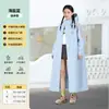 Impermeable de cuerpo entero de una pieza para vehículo eléctrico, engrosado y alargado, poncho para motocicleta y coche de batería, a prueba de tormentas, impermeable para montar