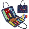 Brinquedos Educacionais DIY de Feltro para Crianças Quadro de Atividades Letras Educacionais para Bebês Livro de Tecido Feltro Educação Quadro de Aprendizagem de Vestir