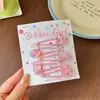 Pinzas para el pelo de niños de colores dulces, estilo japonés y coreano, con flores de dibujos animados de colores, pinzas para flequillo lateral para niñas y pasadores para bebés, accesorios para el pelo
