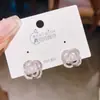 Pendientes de Moda Florales de Alta Gama Estilo Nuevo para Mujer, Pendientes Elegantes y Sencillos de Zirconia Forma de Gota de Agua