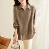 Conjunto de Camisa Duas Peças para Mulheres 2025 Primavera e Outono Novo Casual Solto Jaqueta Camisa Estilo Ocidental Colete Blusa de Manga Longa