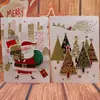 Novo cartão de felicitações musical de Natal criativo padrão bonito requintado fofo estéreo enviar bênção amigos e colegas atacado