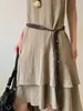 Cadena de Cintura Trenzada de Cuerda con Cuentas de Madera Estilo Étnico Bohemio para Vestidos y Pantalones, Cadena Decorativa con un Toque de Lujo
