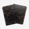 Páginas divisórias A5 com estampa de leopardo, páginas índice de PP fosco com 6 furos, páginas de reposição para classificação de dados com abas superior e lateral