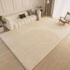 Alfombra de estilo silencioso para sala de estar, dormitorio, color crema, sofá nórdico, mesa de centro, manta de noche, alfombra de suelo minimalista moderna