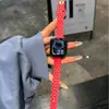 Adecuado para Apple Watch 1-12/Ultra 1-3/Se 3 Correa de Silicona para Reloj con Lunares para Cintura Pequeña