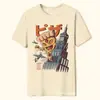 Camiseta Estilo Japonês Estampa de Couve-flor Ramen Estilo Gótico Europeu e Americano Top Unissex Camiseta Europa América África