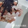 Colgante de Paz de Seda Dorada Flor de Durazno Jade Flor de Durazno Rosa Nube de Buda Candado Amuleto Colgante de Jade