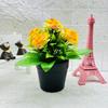 5 rosas flanging preto internacional copo bonsai loja vitrine decoração vaso artificial planta verde falso flor ornamentos