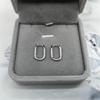 Pendientes Populares de Plata S925 Ovalados Brillantes para Transmisión en Vivo Europea y Americana Pendientes Simples de Estilo Frío Transfronterizos para Niñas