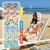 Poncho Toalla de Microfibra de Poliéster Doble Cara con Estampado de Felpa, Absorbente de Agua, Secado Rápido, Poncho para Cambiarse en la Playa