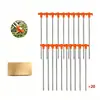 Estacas de Suelo en Forma de T Estacas para Camping al Aire Libre Estacas para Fijar Lona de Camping Estacas de Suelo a Prueba de Viento Juego de Cuerdas de Viento Accesorios de Ferretería
