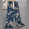 Pantalones de Pijama de Algodón Finos de Verano para Mujer con Estampado de Dibujos Animados, Pantalones de Pierna Ancha para Mujeres Embarazadas, Tallas Grandes, Adecuados para Usar Afuera, Pantalones Largos de Algodón, Exportación