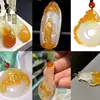 Colgante de ágata calcedonia de la paz, colgante de Buda Guanyin, calcedonia de pata de gato de la fortuna de colores, mismo estilo que en Xiaohongshu
