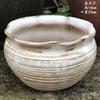 Vaso Grande de Terracota Feito à Mão, Vaso de Cerâmica Rústica de Grande Diâmetro para Suculentas e Flores, Vaso de Cerâmica para Plantas Suculentas com Formato de Tronco Velho