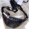 Bolso Croissant de Piel Genuina para Mujer 2025 Nuevo Capa Superior Piel de Oveja Bolso de Cintura de Nicho Bolso de Hombro Cruzado para el Pecho Se Puede Elogiar Bolso Dumpling