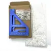 Regla Triángulo de Aleación de Aluminio para Carpintería Marcado de Ángulo Recto Localizador de Ángulo de 45 Grados Herramienta de Dibujo de Ángulo Recto con Unidades Métricas e Imperiales