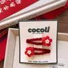 Nuevo Clip para el Cabello de Tela Rojo Terciopelo de Año Nuevo para Niñas con Diseño de Animales de Dibujos Animados, Suave con el Cabello, Set de Goma para el Cabello y Clip