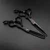 Tijeras de Peluquería Asequibles Sy22 Negras, Tijeras para Cortar el Cabello, Tijeras Planas, Tijeras para Flequillo, Tijeras Deslizantes, Logo Personalizable