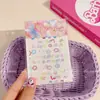 Pegatinas de Uñas para Niños Kuromi Pegatinas de Arte de Uñas Lindas para Niñas Removibles Piezas de Uñas para Niñas Uñas Portátiles Dulces y Lindas