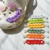 Corrente Colorida Curta Furo para Fivela de Chupeta Sapatos Flor Acessórios Diy Sapatos de Jardim Corrente Destacável Fivela Decorativa para Sapatos