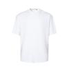 27181 simples verão 2025 cor sólida high-end decote pequeno design de linha tecida camiseta masculina folgada de manga curta
