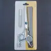 Tijeras de Peluquería con Puntas Redondas para Flequillo de Bebé, Dientes Planos para Adelgazar el Cabello, Tijeras Curvas, Set de Herramientas para Salón de Belleza y Hogar