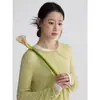 Camiseta de Manga Larga con Cuello Redondo de Gama Media GemingDesigned, Nueva para Otoño, Estilo Coreano para Viajar, Mujer S2081F