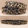 Cinto Fivela Garra de Tigre Original com Strass Série Leopardo Y2K Punk Decorativo Feminino Cinto Decorativo Abi