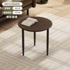 Mesa auxiliar redonda de vidrio con veta de madera para balcón, mesa redonda sencilla, mesa de centro ligera, de lujo, de alta gama para sala de estar.